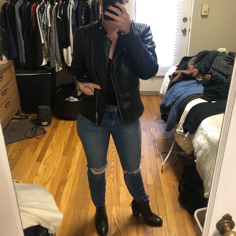 Faux leather jacket